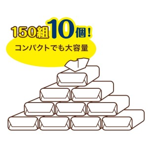 0023-10-03 エリエール i:na（イーナ）ソフトパックティシュー 150組10パック×10（100パック）