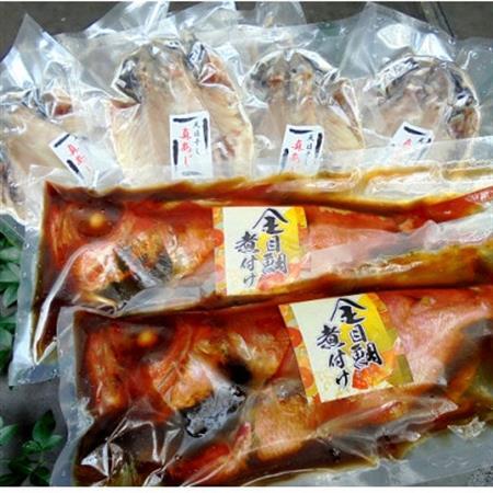 【毎月定期便】金目鯛姿煮(L)・長崎あじ天日干しひもの詰め合わせ全12回_魚介・海産物 干物  ひもの ヒモノ  魚介・海産物     定期便 定期便  _【配送不可地域：離島】【4007852】