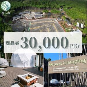 静岡県伊東市【奏の森リゾート】フォレストグランピングでも使える商品券30,000円分_奏の森リゾート フォレスト グランピング 商品券_【1571041】