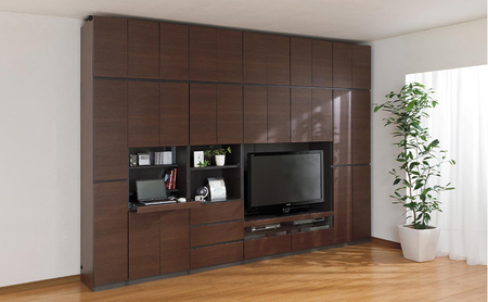 壁面キャビネット幅60cmタイプ（ダークブラウン） 収納 壁面収納 インテリア リビング ポルターレ 大容量 