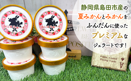 みかん ジェラート セット 静岡 ありすふぁーむ みかんジェラート 夏みかんジェラート 6個セット みかん 夏みかん 冷凍【島田市】