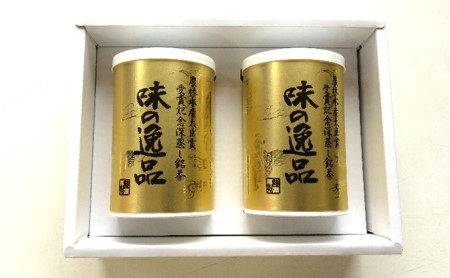 深むし茶味の逸品 100g×2缶 お茶 緑茶 深蒸し茶