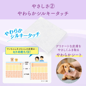 キミおもい 肌にやさしい ウエットティシュー 純水99％ 70枚×3P 犬 猫 ペット ふき取り 無添加 アルコールフリー パラベンフリー 無香料 富士市 [sf006-005]