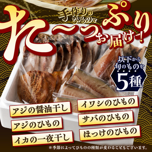 ひもの セット 詰合せ 特選 手作り アジ イカ イワシ サバ ほっけ 醤油干し 一夜干し 昔ながら おかず おつまみ ごはん 冷凍 干物 魚 富士市 [sf001-163]
