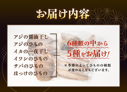 ひもの セット 詰合せ 特選 手作り アジ イカ イワシ サバ ほっけ 醤油干し 一夜干し 昔ながら おかず おつまみ ごはん 冷凍 干物 魚 富士市 [sf001-163]