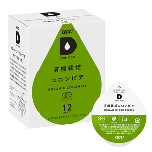 コーヒー UCC カプセル 12P×3箱 挽きたて コロンビア 有機栽培コーヒー豆 100%使用 DRIP POD専用カプセル ドリップポッド 静岡県 富士市 [sf103-001]