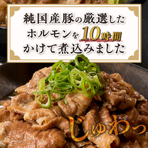 もつ煮込み 4食入(1食250g) 純国産豚 豚肉 柔らか 厳選ホルモン 冷凍発送 たつみ庵 もつ煮 おかずご飯 おつまみ 惣菜 レトルト 静岡県 富士市 [sf001-199]