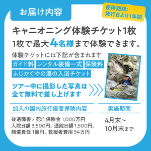 キッズキャニオニング 体験 家族 旅行 思い出作り 赤淵川 清流 富士山麓 溶岩渓谷 4名 アクティビティ アウトドア レジャー スポーツ アドベンチャー ファミリー リフレッシュ SNS映え 遊び 自然 富士市 [sf001-348]