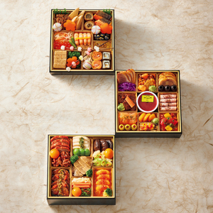 シェフコラボ 和洋中 おせち料理 三段重 髙島屋 3～4人前 和食 イタリアン 中国料理 中華 海鮮 肉料理 オードブル 豪華 3シェフ 至福 美食 盛付済み 冷蔵 期間限定 静岡県 富士市 [sf111-003]