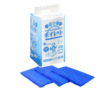 使い捨てトイレバック ポイレット 簡易トイレ 30回分 シートトイレ 防災トイレ 防災用品 災害用 非常用 緊急用 断水 避難 防災グッズ 防災 備蓄 震災 災害対策 災害準備 防災対策 防災準備 介護用品 富士市 [sf001-027]