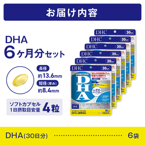 DHC DHA 30日分 6袋 (180日分) セット サプリメント ビタミン 中性脂肪値 記憶力維持 EPA 青魚 機能性表示食品 健康食品 富士市 [sf014-017]