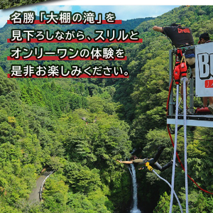 バンジージャンプ 体験 チケット 1枚 アウトドア アクティビティ 絶景 須津渓谷橋 静岡県 富士市 [sf016-001]