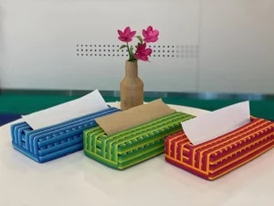 タオルペーパーケース 2個セット ペーパータオル ハンドメイド 紙バンド オリジナル SDG's エコ 植田産業 静岡県 富士市 日用品 [sf002-086]