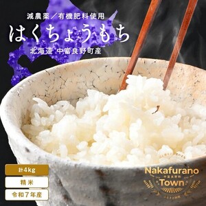 【令和7年度産】はくちょうもち 4.0kg(2.0kg×2)）【小玉農園】【CF-009】