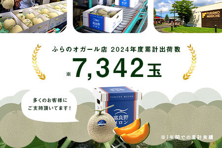 【2026年発送】【秀品】富良野メロン2玉（約2kg×2玉）【JAふらの】【AC-004】