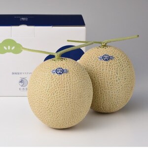 静岡温室マスクメロン2個入(化粧箱入)_果物・フルーツ メロン  めろん_【配送不可地域：離島・北海道・沖縄県】【1438671】