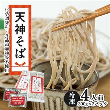 【ことのは庵からこだわりの手打ちそばをお届け】天神そば4人前【冷凍便】_麺 そば  ソバ 蕎麦_【配送不可地域：離島】【1593160】