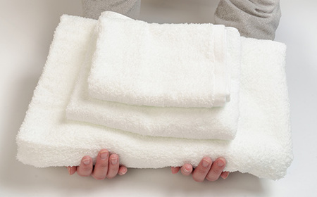 静岡県磐田市産ホテルの厚織り白タオルセット【1604934】