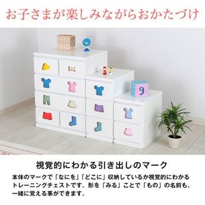 おかたづけしたくなるチェスト(男の子用)　TSC-59HBW_おもちゃ箱 男の子用 子育て 支援 家具 安心 安全 子供 おすすめ 送料無料 贈答 ギフト プレゼント 人気_【1414656】