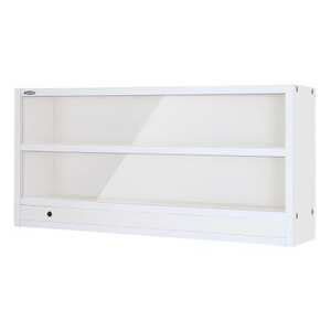 LED付きコレクションケース ロータイプ (ホワイト)　JCR-8317LW_ケース コレクションケース ロータイプ 家具 人気 おすすめ 送料無料 贈答 ギフト LED付 薄型 ワイド_【1414190】