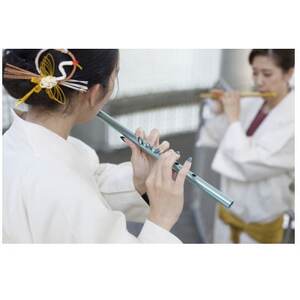 洒楽斎「SYARAKUSAI」アルミ製横笛(水色　つや消し)【1430997】