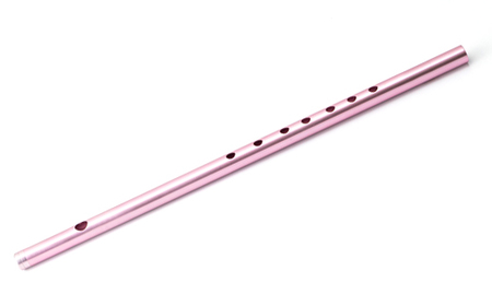 洒楽斎「SYARAKUSAI」アルミ製横笛(ピンク　つやあり)_装飾品・工芸品   _【1431025】