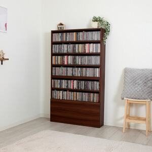 薄型 木製CDラック(ブラウン) ELC-7919CB_雑貨・日用品  家具・インテリア _【1435918】