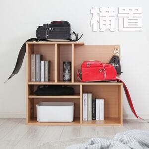 シックでおしゃれなキッズルームシリーズ　ランドセルラック　ナチュラル　 MIC-35RNA_棚 ラック ランドセル 収納 ランドセルラック インテリア 家具 子供 キッズルーム ナチュラル シンプル 横置き 縦置き 2WAY 子供部屋 ギフト 送料無料_【1436483】