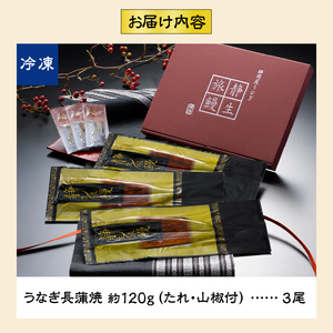 a30-157 静岡産うなぎ長蒲焼「静生旅鰻」 3尾 UNR123