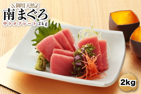 a65-034 卸用天然南まぐろ中トロプレート2kg