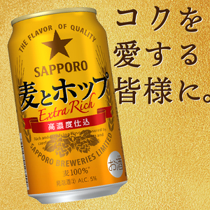 T0103-1204 【定期便 4回】麦とホップ 350ml×1箱(24缶)