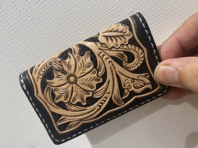 a30-247　名刺入れ 牛ヌメ革 ハンドメイド 男女兼用