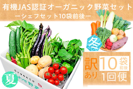 【訳あり】オーガニック野菜シェフセット7~10袋　フードロス 有機JAS認証 有機野菜 6148