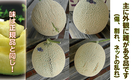【訳あり】アローマメロン 1玉入【通年出荷】 6241