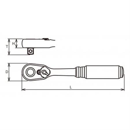Ko-ken Z-EAL 3/8SQ ラチェットハンドル 3725ZB(プッシュボタン式)【配送不可地域：離島・沖縄県】【1627154】