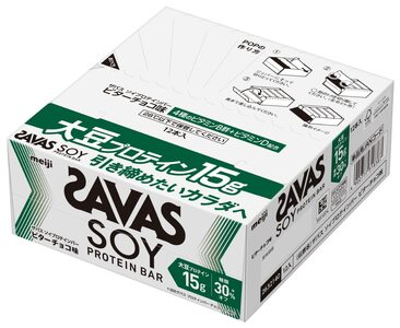 ザバス ソイプロテインバー ビターチョコ味 計24個 1箱12個入り×2箱 チョコ味 ダイエット 筋トレ 明治 美容 食品 手軽 タンパク質 スポーツ お菓子 おかし おやつ