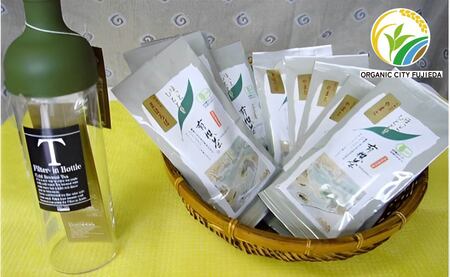 お茶 オーガニック ティー 各 100g 5袋 フィルターイン ボトル セット   | 茶茶茶茶