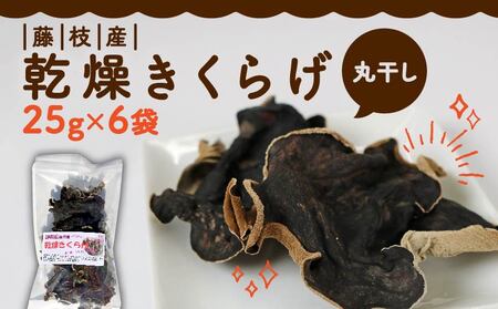 きくらげ 乾燥 丸干し 25g × 6袋 国産 天日干し きのこ きくらげ キクラゲ 木耳 ビタミンD 鉄分 カルシウム 静岡県 藤枝市  | きくらげ きくらげ きくらげ きくらげ