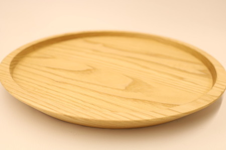 トレー お盆 栗の木 木製 トレイ 無垢材 円形 トレー