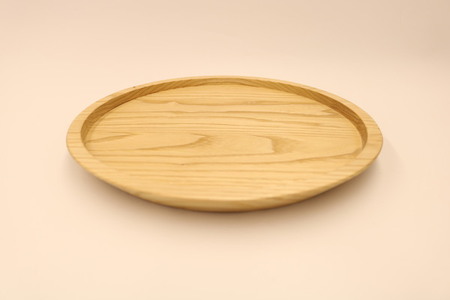 トレー お盆 栗の木 木製 トレイ 無垢材 円形 トレー