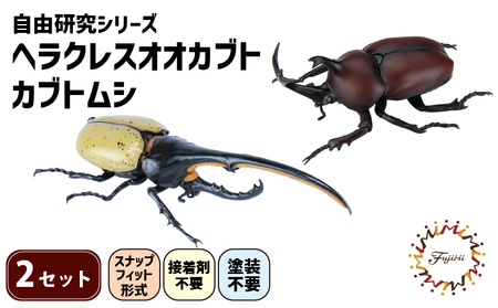 模型 昆虫 自由研究シリーズセット ヘラクレスオオカブト カブトムシ 2セット