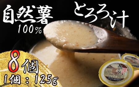 とろろ 冷凍 125g × 8個 自然薯 100% 小分け セット とろろ汁 長芋 山芋 静岡県 藤枝市