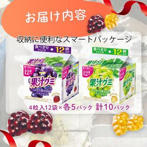 明治 果汁グミ スマートパック ぶどう ＆ マスカット 163ｇ× 各5個 | グミ