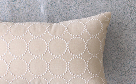 ミニクッション 長方形 タンバリン生地 エクリュ ミニクッション