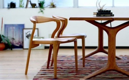 椅子 ダイニングチェア KAMUI ブラックチェリー材 椅子