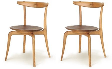 椅子 ダイニング チェア 回転式 2脚 セット レッドオーク 天然無垢 起立木工 | 椅子椅子椅子椅子椅子椅子