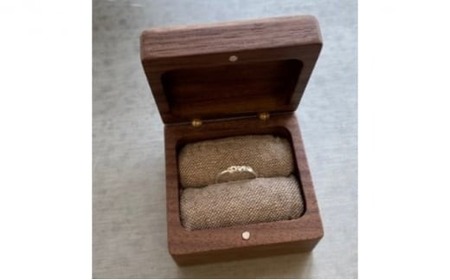 木製 ジュエリーボックス ウォールナット 天然木 四角形 無垢