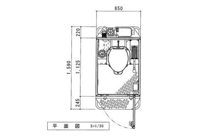 日野興業 仮設トイレ GX-WCP 簡易水洗式 樹脂製 洋式便器 |