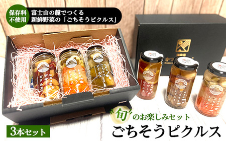 《旬のお楽しみセット》ごちそうピクルス 3本セット | ぴくるす 酢漬け 漬物 10000円 1万円以内