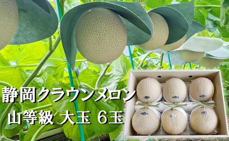 クラウンメロン山等級1.4kg前後　6玉入り 果物 メロン青肉 フルーツ デザート 高級メロンブランド 高級メロン ブランドメロン